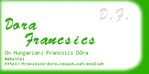 dora francsics business card